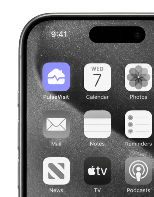 PulseVisit App on Phone